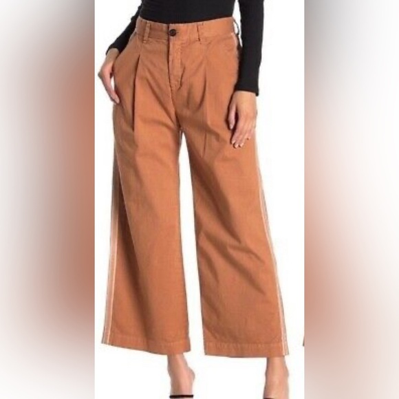 EUC Veronica Beard- Ryder Tuxedo Stripe Pants in Color Clay. Size 4 - Picture 1 of 11